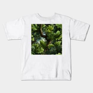 Green Leaves Pattern 19 Kids T-Shirt